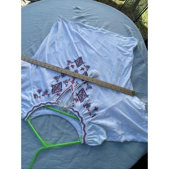 Style & Co peasant embroidered tassels relaxed fit - Picture 7 of 9